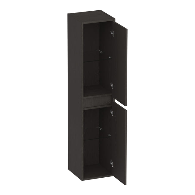 BRAUER Adore hoge kast 160 met 2 deuren greeploos links- of rechtsdraaiend Timber Anthracite HK-AD160TA