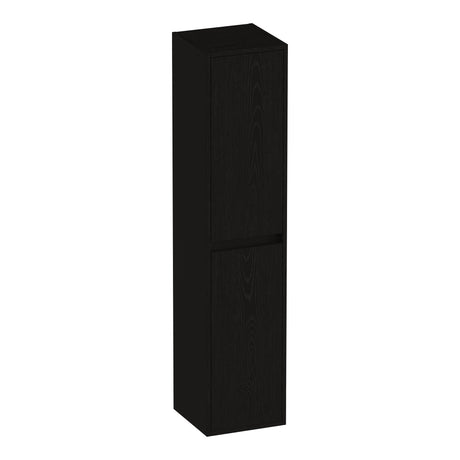 BRAUER Adore hoge kast 160 met 2 deuren greeploos links- of rechtsdraaiend Timber Black HK-AD160TB