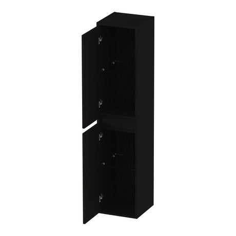 BRAUER Adore hoge kast 160 met 2 deuren greeploos links- of rechtsdraaiend Timber Black HK-AD160TB