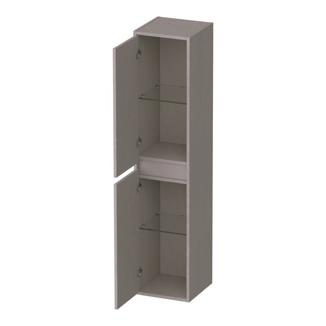 BRAUER Adore hoge kast 160 met 2 deuren greeploos links- of rechtsdraaiend Timber Greige HK-AD160TE