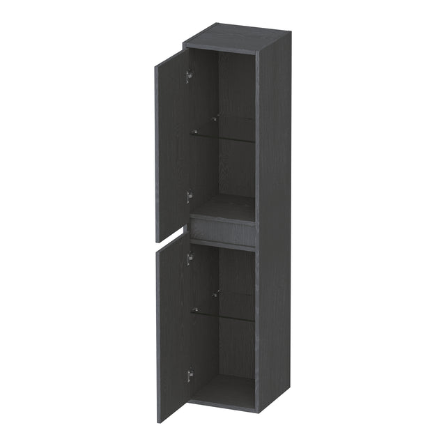 BRAUER Adore hoge kast 160 met 2 deuren greeploos links- of rechtsdraaiend Timber Grey HK-AD160TG