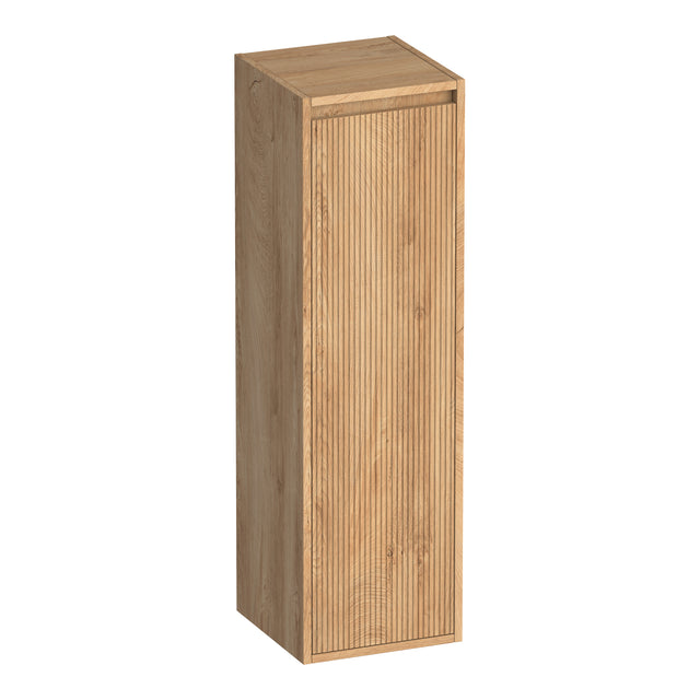 BRAUER Adore Wavy hoge kast 120 met 1 deur greeploos linksdraaiend Forest Tan HK-ADW120LFT