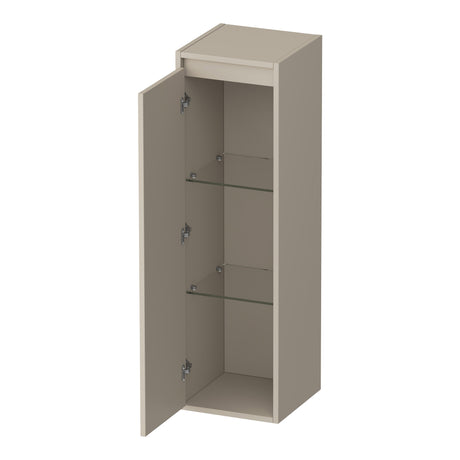 BRAUER Adore Wavy hoge kast 120 met 1 deur greeploos linksdraaiend mat beige HK-ADW120LMB