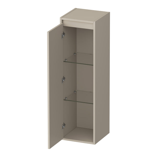 BRAUER Adore Wavy hoge kast 120 met 1 deur greeploos linksdraaiend mat beige HK-ADW120LMB