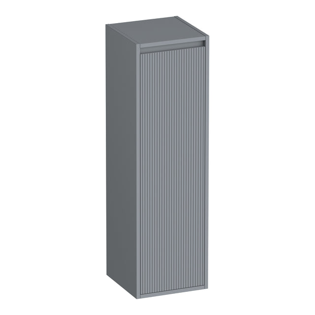 BRAUER Adore Wavy hoge kast 120 met 1 deur greeploos linksdraaiend mat grijs HK-ADW120LMG