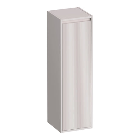 BRAUER Adore Wavy hoge kast 120 met 1 deur greeploos linksdraaiend mat zand HK-ADW120LMS