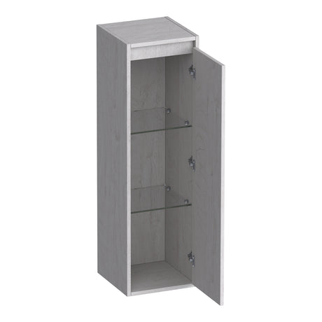 BRAUER Adore Wavy hoge kast 120 met 1 deur greeploos rechtsdraaiend Forest Seashell HK-ADW120RFS