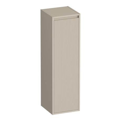 BRAUER Adore Wavy hoge kast 120 met 1 deur greeploos rechtsdraaiend mat beige HK-ADW120RMB