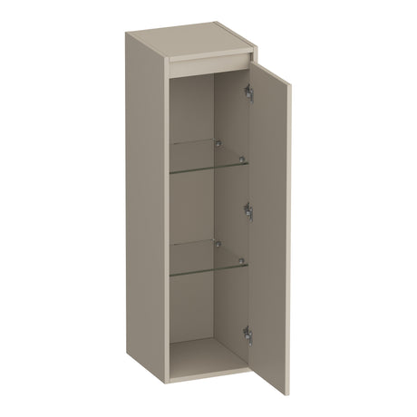 BRAUER Adore Wavy hoge kast 120 met 1 deur greeploos rechtsdraaiend mat beige HK-ADW120RMB