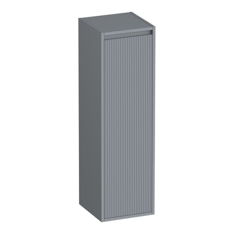 BRAUER Adore Wavy hoge kast 120 met 1 deur greeploos rechtsdraaiend mat grijs HK-ADW120RMG