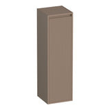 BRAUER Adore Wavy hoge kast 120 met 1 deur greeploos rechtsdraaiend mat mokka HK-ADW120RMM