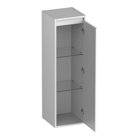 BRAUER Adore Wavy hoge kast 120 met 1 deur greeploos rechtsdraaiend mat wit HK-ADW120RMW