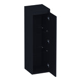 BRAUER Adore Wavy hoge kast 120 met 1 deur greeploos rechtsdraaiend mat zwart HK-ADW120RMZ