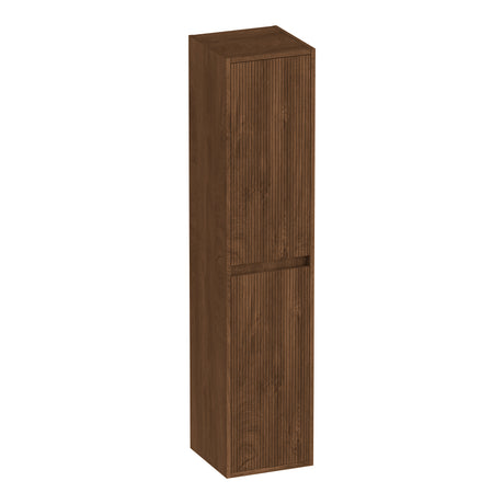 BRAUER Adore Wavy hoge kast 160 met 2 deuren greeploos links- of rechtsdraaiend Forest Cacao HK-ADW160FC