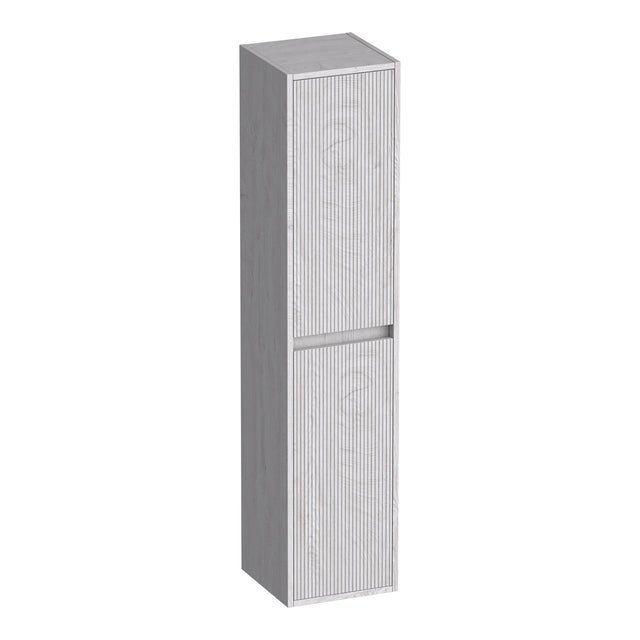 BRAUER Adore Wavy hoge kast 160 met 2 deuren greeploos links- of rechtsdraaiend Forest Seashell HK-ADW160FS