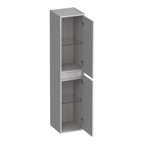BRAUER Adore Wavy hoge kast 160 met 2 deuren greeploos links- of rechtsdraaiend Forest Seashell HK-ADW160FS