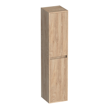 BRAUER Adore Wavy hoge kast 160 met 2 deuren greeploos links- of rechtsdraaiend Forest Wheat HK-ADW160FW