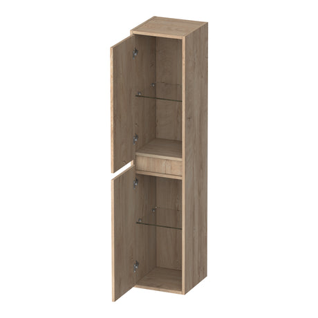 BRAUER Adore Wavy hoge kast 160 met 2 deuren greeploos links- of rechtsdraaiend Forest Wheat HK-ADW160FW