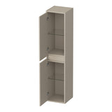 BRAUER Adore Wavy hoge kast 160 met 2 deuren greeploos links- of rechtsdraaiend mat beige HK-ADW160MB