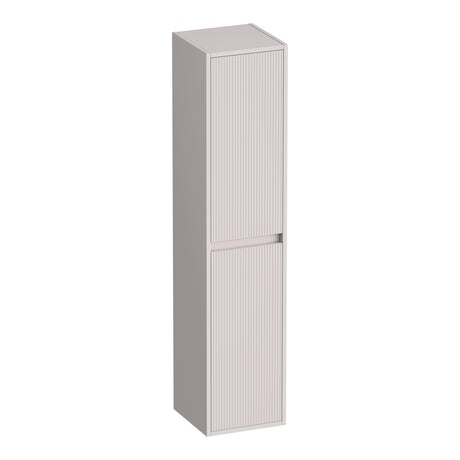 BRAUER Adore Wavy hoge kast 160 met 2 deuren greeploos links- of rechtsdraaiend mat zand HK-ADW160MS