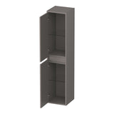 BRAUER Adore Wavy hoge kast 160 met 2 deuren greeploos links- of rechtsdraaiend mat taupe HK-ADW160MT