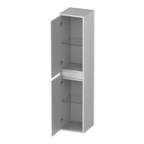 BRAUER Adore Wavy hoge kast 160 met 2 deuren greeploos links- of rechtsdraaiend mat wit HK-ADW160MW