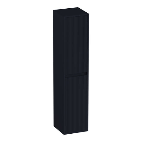 BRAUER Adore Wavy hoge kast 160 met 2 deuren greeploos links- of rechtsdraaiend mat zwart HK-ADW160MZ