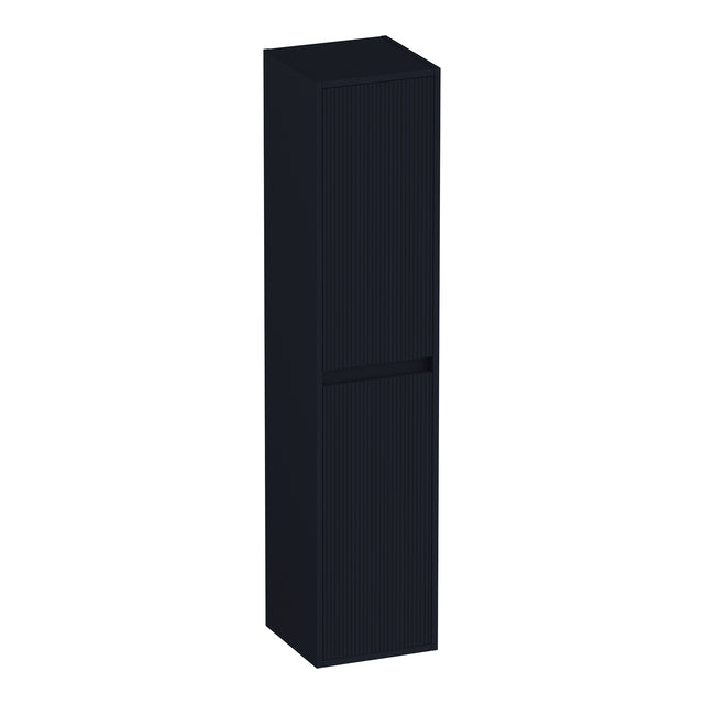 BRAUER Adore Wavy hoge kast 160 met 2 deuren greeploos links- of rechtsdraaiend mat zwart HK-ADW160MZ