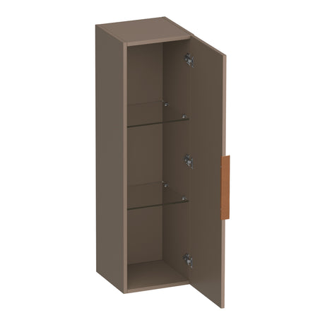 BRAUER Elevate hoge kast 120 excl. opleggreep met 1 deur links- of rechtsdraaiend mat mokka HK-EL120MM