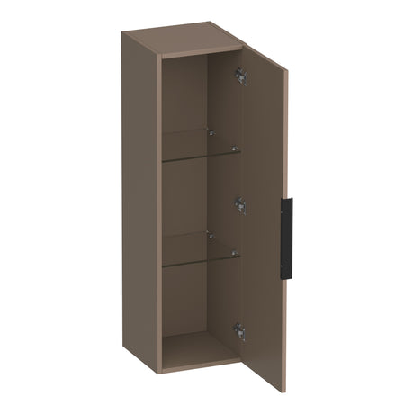 BRAUER Elevate hoge kast 120 excl. opleggreep met 1 deur links- of rechtsdraaiend mat mokka HK-EL120MM