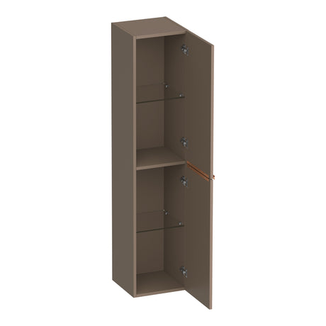 BRAUER Elevate hoge kast 160 excl. opleggrepen met 2 deuren links- of rechtsdraaiend mat mokka HK-EL160MM