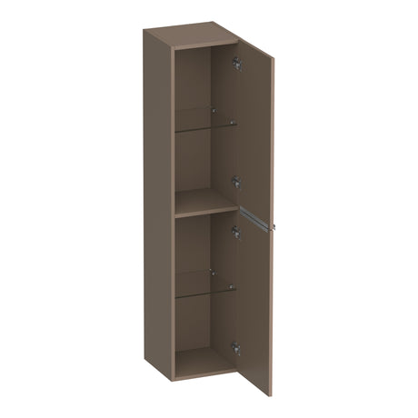 BRAUER Elevate hoge kast 160 excl. opleggrepen met 2 deuren links- of rechtsdraaiend mat mokka HK-EL160MM