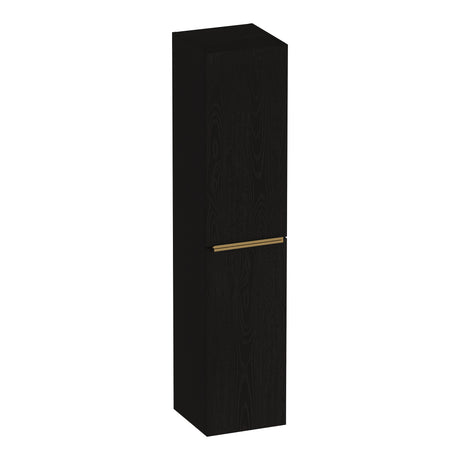 BRAUER Elevate hoge kast 160 excl. opleggrepen met 2 deuren links- of rechtsdraaiend Timber Black HK-EL160TB
