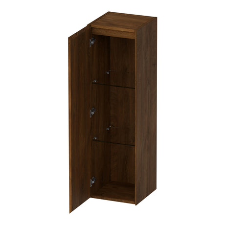 BRAUER Inspire hoge kast 120 met 1 deur greeploos linksdraaiend Forest Cacao HK-IN120LFC