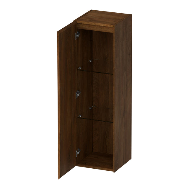 BRAUER Inspire hoge kast 120 met 1 deur greeploos linksdraaiend Forest Cacao HK-IN120LFC