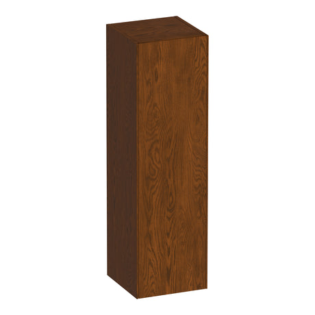 BRAUER Inspire hoge kast 120 met 1 deur greeploos linksdraaiend lamellen eiken bruin HK-IN120LLEB