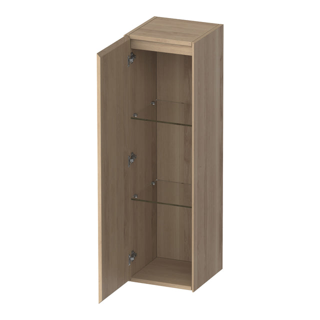 BRAUER Inspire hoge kast 120 met 1 deur greeploos linksdraaiend lamellen eiken naturel HK-IN120LLEN