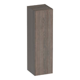 BRAUER Inspire hoge kast 120 met 1 deur greeploos linksdraaiend lamellen eiken zwart HK-IN120LLEZ
