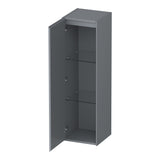 BRAUER Inspire hoge kast 120 met 1 deur greeploos linksdraaiend mat grijs HK-IN120LMG