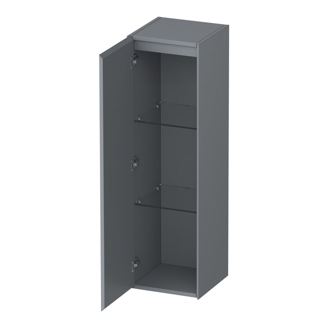 BRAUER Inspire hoge kast 120 met 1 deur greeploos linksdraaiend mat grijs HK-IN120LMG