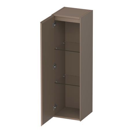 BRAUER Inspire hoge kast 120 met 1 deur greeploos linksdraaiend mat mokka HK-IN120LMM