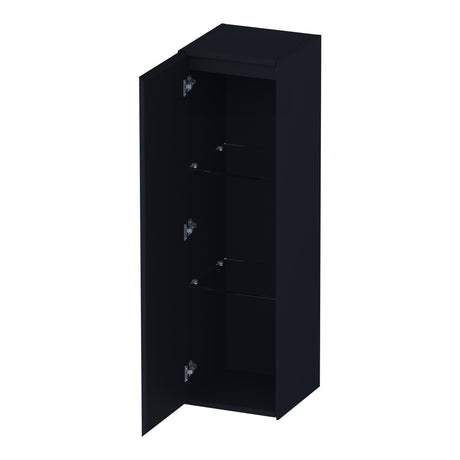 BRAUER Inspire hoge kast 120 met 1 deur greeploos linksdraaiend mat zwart HK-IN120LMZ