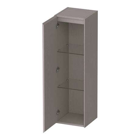 BRAUER Inspire hoge kast 120 met 1 deur greeploos linksdraaiend Timber Greige HK-IN120LTE