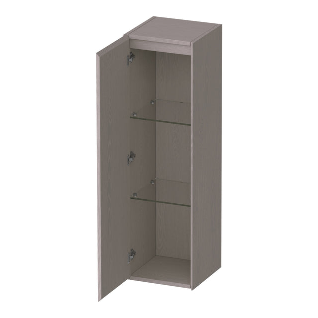 BRAUER Inspire hoge kast 120 met 1 deur greeploos linksdraaiend Timber Greige HK-IN120LTE