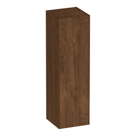 BRAUER Inspire hoge kast 120 met 1 deur greeploos rechtsdraaiend Forest Cacao HK-IN120RFC