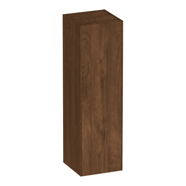 BRAUER Inspire hoge kast 120 met 1 deur greeploos rechtsdraaiend Forest Cacao HK-IN120RFC