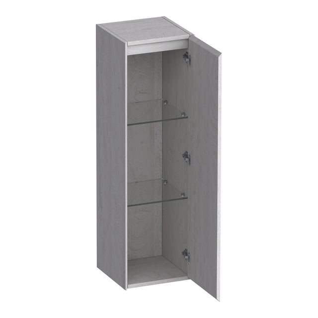 BRAUER Inspire hoge kast 120 met 1 deur greeploos rechtsdraaiend Forest Seashell HK-IN120RFS