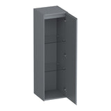 BRAUER Inspire hoge kast 120 met 1 deur greeploos rechtsdraaiend mat grijs HK-IN120RMG