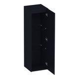 BRAUER Inspire hoge kast 120 met 1 deur greeploos rechtsdraaiend mat zwart HK-IN120RMZ