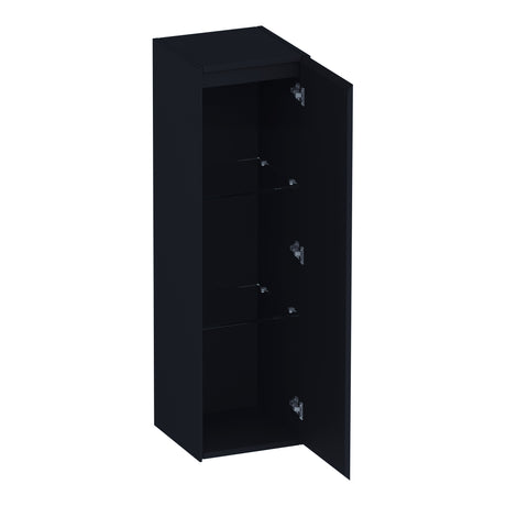 BRAUER Inspire hoge kast 120 met 1 deur greeploos rechtsdraaiend mat zwart HK-IN120RMZ